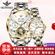 歐品客瑞士認證品牌情侶手表一對情侶款全自動(dòng)機械表防水高檔輕奢情侶表 免費終身質(zhì)保/鋼帶間白-情侶一對 【店長(cháng)推薦】
