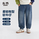 左西男童牛仔褲兒童褲子春裝2026新款男孩春裝中大童長(cháng)褲 牛仔色 140