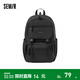 森馬（Semir）雙肩包男新款輕便大容量電腦包書(shū)包肌理感情侶背包學(xué)院風(fēng) 黑色90001 均碼