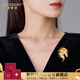 梵哲詩(shī)生肖馬胸針女款高級感輕奢別針配飾胸花2026馬年本命年生日禮物 【黃金色】御影馬胸針