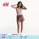 H&M女裝背心2026春季新款修身氣質(zhì)內搭休閑無(wú)袖羅紋背心1257593 淺灰粉色032 L 170/104