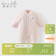 戴維貝拉新生兒男寶爬服冬裝女寶嬰兒衣服加厚保暖連體衣