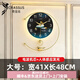 克拉蘇高級感夜光靜音掛鐘客廳高檔時(shí)尚家用裝飾墻鐘表感應式掛式時(shí)鐘 感應發(fā)光款_大號_電波機芯
