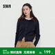 森馬（Semir）商場(chǎng)同款|騏驥紅色毛衣女2026新款細絞花學(xué)院風(fēng)修身圓領(lǐng)miu系上衣 藏青色81804 S