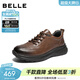 百麗（Belle）男鞋商務(wù)運動(dòng)鞋新款低幫高幫真皮商務(wù)休閑健步鞋A1354AM4預售 深棕色-單里 39