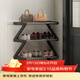 安爾雅簡(jiǎn)易鞋架多層家用門(mén)口創(chuàng  )意Z型鞋架子多層防塵鞋柜 鋼管款4層小號