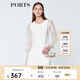 PORTS寶姿商場(chǎng)同款春夏新品女裝歐根紗拼接袖連衣裙SN8K251PKE004 米白 M