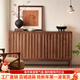 杞枝北美黑胡桃木宋氏美學(xué)鞋柜入戶(hù)玄關(guān)柜一體儲物全原木隔斷餐邊柜 北美黑胡桃木1.8米四門(mén)柜
