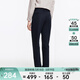 九牧王【防皺 易打理】休閑褲男士春秋季高彈舒適修身男裝褲 修身版 +深藍色+TB1DX50B432 34 碼175/84A(2.58)尺86cm