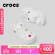卡駱馳（CROCS）貝拉洞洞鞋沙灘鞋包頭女鞋厚底拖鞋|210062 白色-100 35 (210mm)