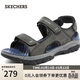 斯凱奇（Skechers）涼鞋男士戶(hù)外透氣沙灘鞋舒適休閑百搭輕便涼拖鞋204105