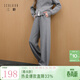 三彩【宋軼同款】2025冬季新款慵懶休閑長(cháng)褲松緊腰直筒褲保暖顯瘦M 巖灰 XL 170/76A 170/76A