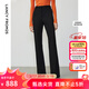 朗姿復古通勤高彈喇叭褲西褲冬季新款職業(yè)氣質(zhì)高腰女士西裝褲長(cháng)褲 黑色2加絨 L