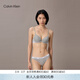Calvin Klein內衣女士字母提花ck舒適柔軟棉質(zhì)薄襯墊3/4文胸 P7A-椰青灰 75B
