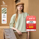 哈吉斯（HAZZYS）女裝 秋季女士【PHIZ系列】純棉休閑風(fēng)落肩衛衣女 淺綠色LG L (165/88A 40)