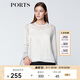 PORTS寶姿  新品商場(chǎng)同款 早春新品女裝圓領(lǐng)套頭針織衫SN8K402ARKE004 米白 L