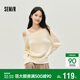 森馬（Semir）針織衫女冬季短款斜肩開(kāi)叉2025溫柔小個(gè)子設計感上衣10A725107002