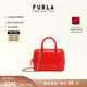 芙拉（FURLA）【禮物】CANDY女士迷你鏈條包波士頓包果凍包手提包斜挎包 珊瑚紅