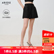 艾諾絲雅詩(shī)【商場(chǎng)同款】夏季新品桑蠶絲摩登西裝短褲休閑褲40513001 黑色 XL
