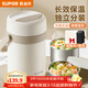 蘇泊爾（SUPOR）保溫飯盒大容量24小時(shí)超長(cháng)保溫桶不銹鋼學(xué)生上班族2025新款 蓮子白2L-三層-送保溫包+餐具