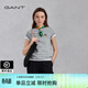 GANT/甘特【100%棉】男女同款情侶裝簡(jiǎn)約學(xué)院風(fēng)舒適短袖重磅T恤 93煙灰色 S