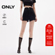 ONLY2025秋季新款蝴蝶結水洗高腰顯瘦A字短褲牛仔褲女|125143010 J19黑牛仔 XS
