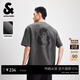 杰克·瓊斯（JACK&JONES） 男裝T恤時(shí)尚燒花仿麂皮圓領(lǐng)寬松休閑基礎日常短袖上衣226101052