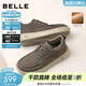 百麗（Belle）男鞋高幫休閑工裝鞋冬季新商場(chǎng)同款真皮板鞋加絨8WK01DD5 灰色-絨里 41