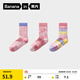 蕉內小特護501Color兒童襪子男女童7A抗菌新款秋冬中筒襪地板襪 3雙裝 蔫粉愛(ài)心+霜粉愛(ài)心+醬果紫愛(ài)心 10-12歲 （32-37碼）