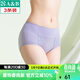 AB【3條】女士棉質(zhì)抗菌內褲自然腰女純色蕾絲花邊舒適貼身女三角褲 顏色搭配 3條 3XL
