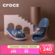 卡駱馳（CROCS）一字拖貝雅卡駱班涼拖 情侶款運動(dòng)休閑拖鞋|205392 深藍/辣椒紅-4CC 41 /42(260mm)