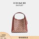 蔻馳（COACH）奧萊女士女包HADLEY 21號半月包單肩斜挎包菜籃子通勤 B4/棕黃色 焦糖色（新款）