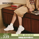 斯凱奇（Skechers）女鞋時(shí)尚厚底增高老爹鞋舒適復古休閑運動(dòng)鞋149807 白色/WHT 36