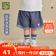 拉比女童五分褲春夏裝寶寶百搭薄款兒童牛仔短褲 深藍 90
