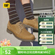 卡特（CAT）新品男士戶(hù)外牛皮低幫休閑鞋 深褐 43