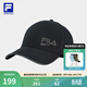 FILA 斐樂(lè )官方情侶款棒球帽2026春季新款遮陽(yáng)帽鴨舌帽健身運動(dòng)帽 油墨黑-BK XS