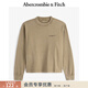 Abercrombie & Fitch美式復古舒適百搭做舊LOGO長(cháng)袖T恤春夏男裝123-4080 卡其色 L (180/108A)