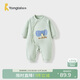 童泰（TONGTAI）嬰兒連體衣秋冬季純棉夾棉寶寶衣服兒童哈衣薄棉爬服綠色80cm