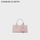 CHARLES&KEITHkerry單肩包簡(jiǎn)約掛飾手提斜挎包女生日禮物CK2-30271481 Light Pink淺粉色 小包