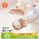 貝瑞加（Babyprints）嬰兒襪子秋冬寶寶地板襪加厚保暖學(xué)步襪室內早教襪套中筒 米M