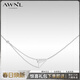 AWNL 【吳昕同款】小飛機浪漫北歐M隕石項鏈女輕奢小眾生日禮物送女友 銀色項鏈 【品牌禮盒】