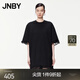 JNBY/江南布衣春夏新品連衣裙純棉拼接H型寬松通勤短袖5O4G12520 001/本黑 S