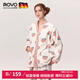 ROVO月子服保暖孕婦睡衣秋冬珊瑚絨產(chǎn)婦產(chǎn)后加厚哺乳孕期家居服套裝 螺紋蘋(píng)果 XL
