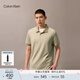 Calvin KleinJeans25夏季男士商務(wù)休閑通勤ck絲光棉撞色翻領(lǐng)短袖T恤POLO衫