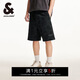 杰克·瓊斯（JACK&JONES） 潮出街簡(jiǎn)約時(shí)尚百搭貼布字母印花寬松休閑五分短褲男裝22529F016