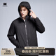 天石春秋3M新雪麗棉棉服男士外套短款連帽戶(hù)外運動(dòng)中間層薄夾克V160 黑色 連帽款 XL （180/100A）