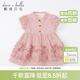 戴維貝拉（DAVE＆BELLA）寶寶女童夏裝兒童圓點(diǎn)短袖連衣裙 夏季女寶寶公主裙 幼兒小童裙子 紅色波點(diǎn) 4T/100cm(建議身高90-100cm)