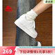 Kappa卡帕女鞋厚底板鞋女2026新款軟底休閑鞋子女百搭運動(dòng)小白鞋女 鷺羽白 37 (230mm)