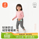 貝瑞加（Babyprints）兒童褲子秋冬加絨打底褲女童保暖絨里長(cháng)褲中大童彈力褲子 深灰90
