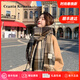 CRANTA KOMEIA圍巾女2026新款冬季長(cháng)披肩保暖格子圍脖生日禮物送女生女友 卡其 高級感送老婆女朋友實(shí)用高檔